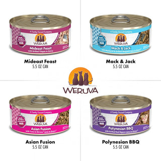 Weruva Classic Grain Free Frisky Fishin' Friends Canned Cat Food Variety Pack