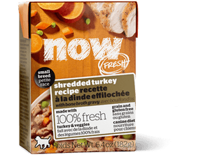 Petcurean NOW! Fresh Grain Free Small Breed Shredded Turkey Recipe Wet Dog Food