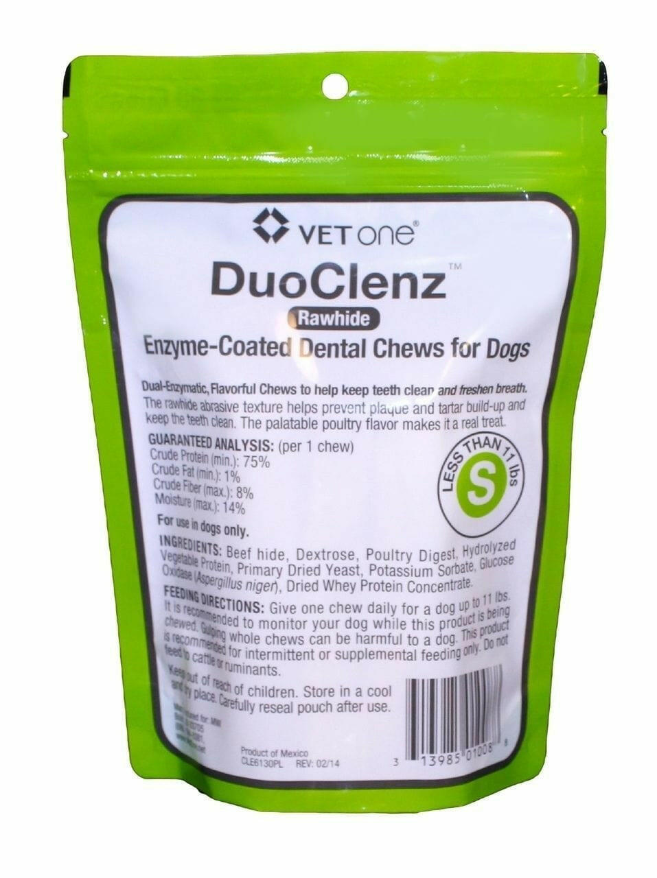 DuoClenz Enzyme-Coated Rawhide Dental Chews for Dogs