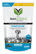 VetriScience Composure Peanut Butter Flavored Calming Supplement for Dogs (120 soft chews)