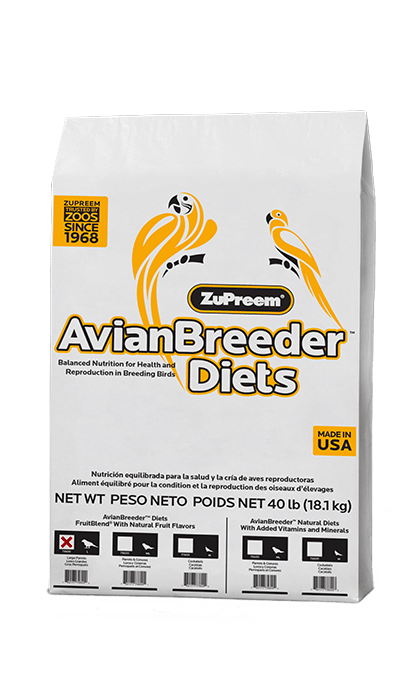 Zupreem AvianBreeder FruitBlend Flavor Food with Natural Flavors for Large Birds