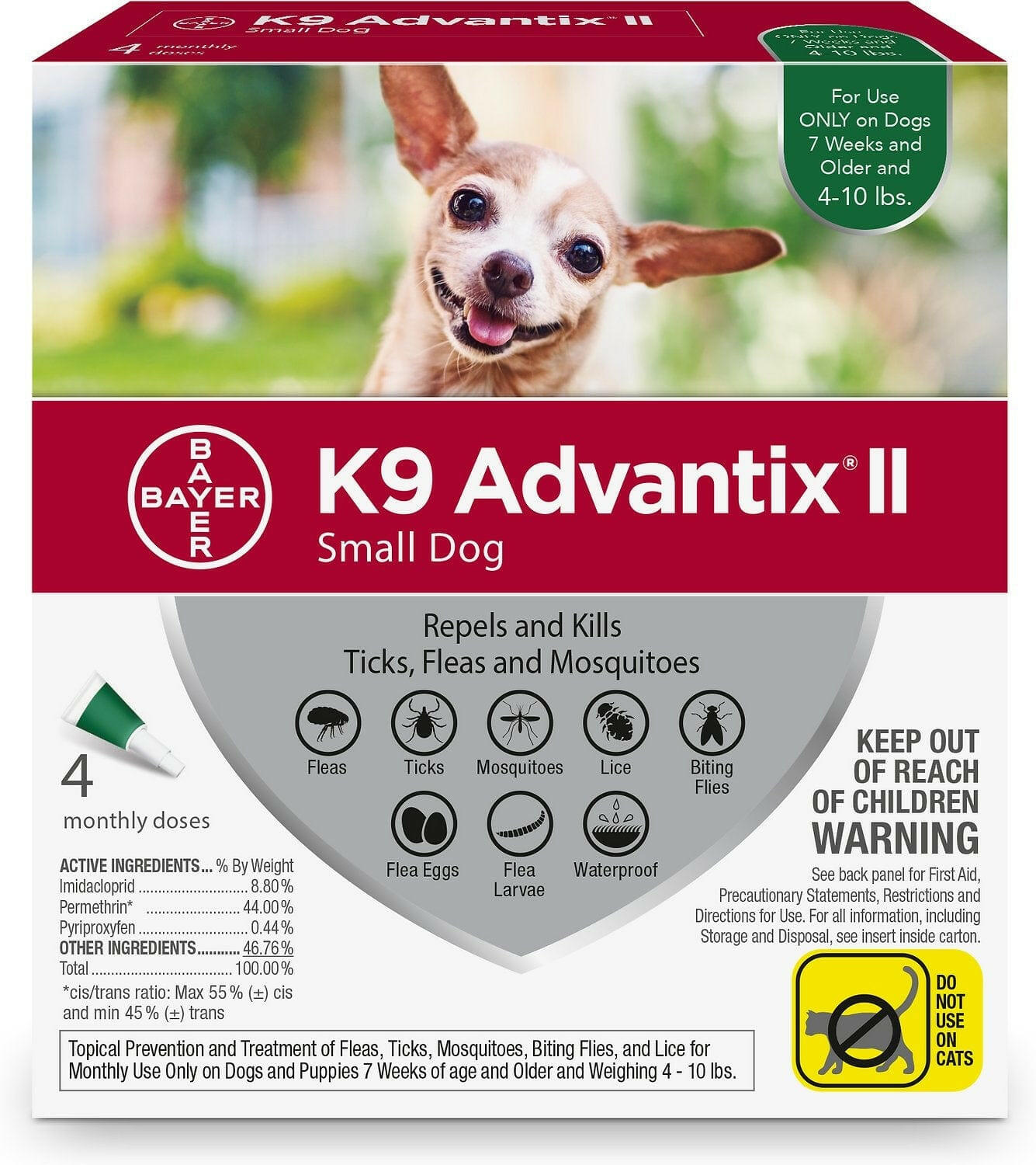 K9 Advantix II for Small Dogs (4 -10 lbs) Green Box