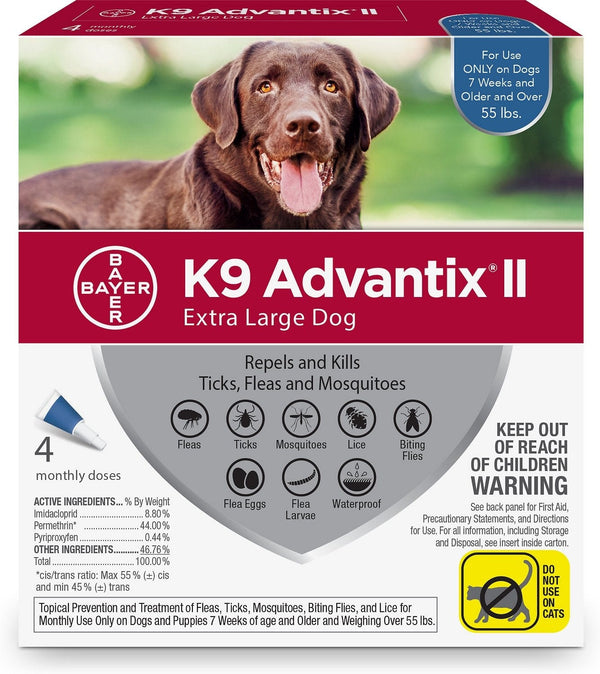 K9 Advantix II for Extra Large Dogs (over 55 lbs) Blue Box