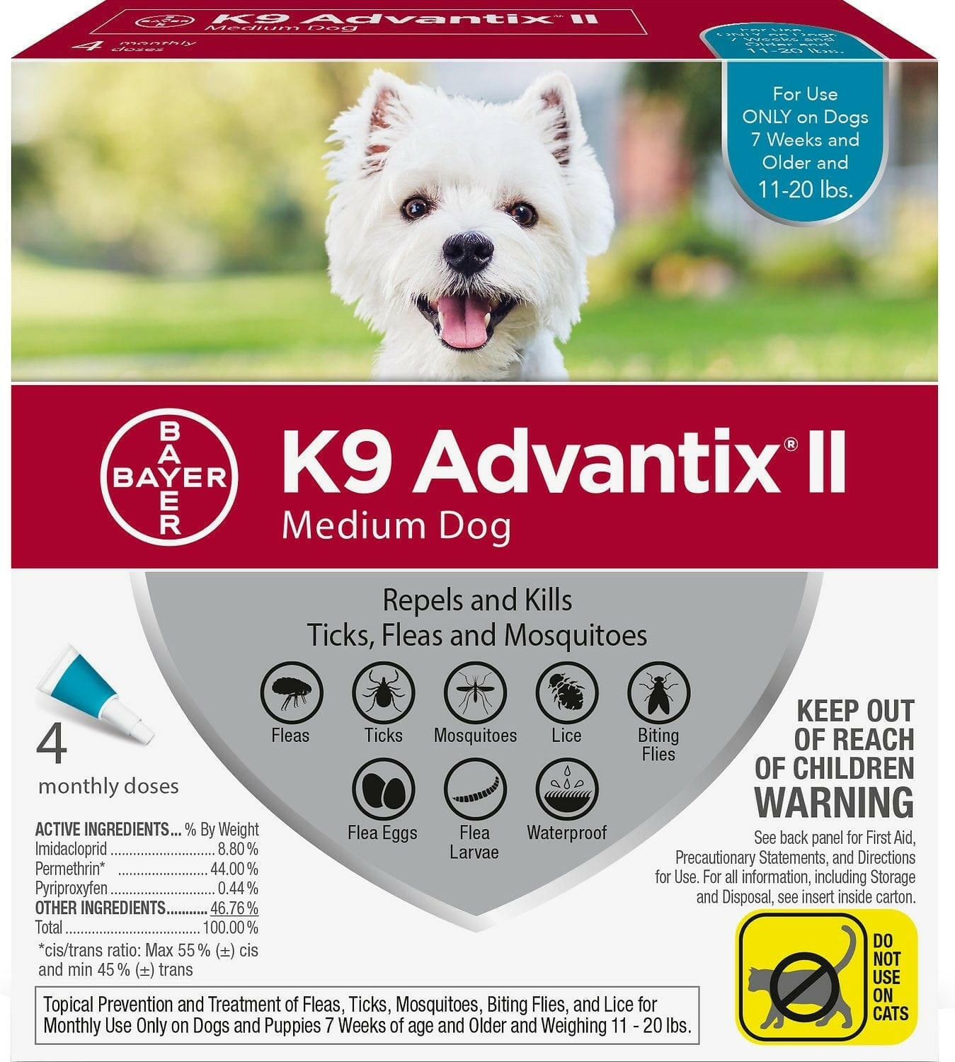 K9 Advantix II for Medium Dogs (11-20 lbs) Teal Box