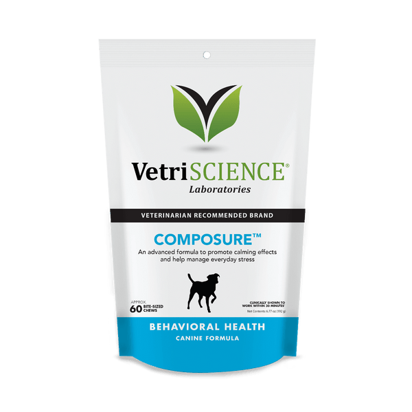 VetriScience Composure Chicken Liver Flavored Calming Supplement Soft Chews for Dogs