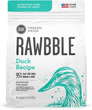 Bixbi Rawbble Freeze-Dried Dog Food Duck Recipe - 4.5 oz - Dog Food 1