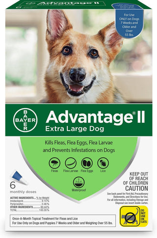 Advantage II Flea Control for Extra Large Dogs (Over 55 lbs) Blue Box