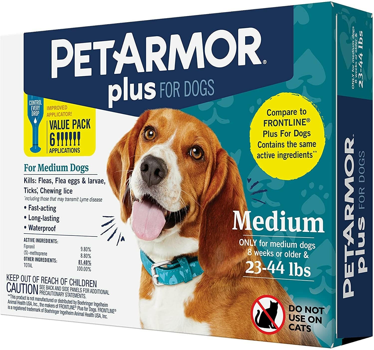 PetArmor Plus Flea & Tick Spot Treatment for Dogs, 23-44 lbs