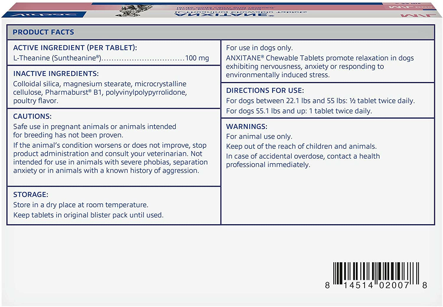 anxitane chewable tablets