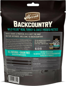 Merrick Backcountry Wild Prairie Turkey and Sweet Potato Pattie Dog Treats (4 oz)