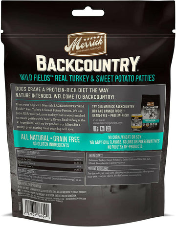Merrick Backcountry Wild Prairie Turkey and Sweet Potato Pattie Dog Treats (4 oz)