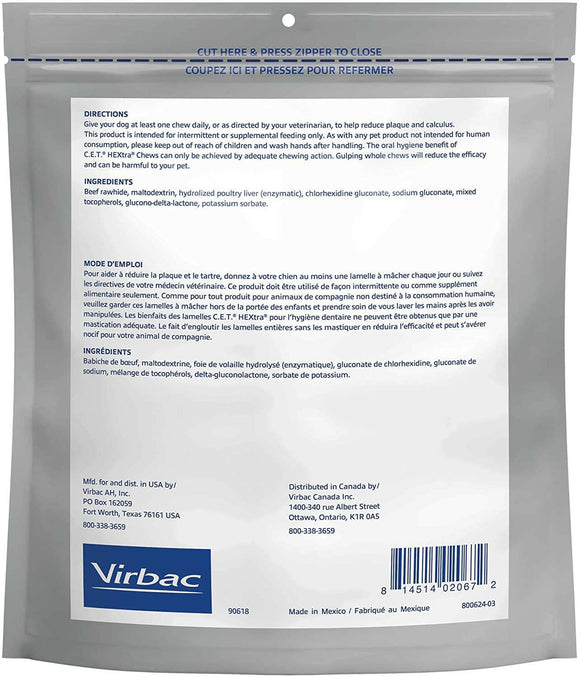 C.E.T. HEXtra Dental Chews for Extra Large Dogs