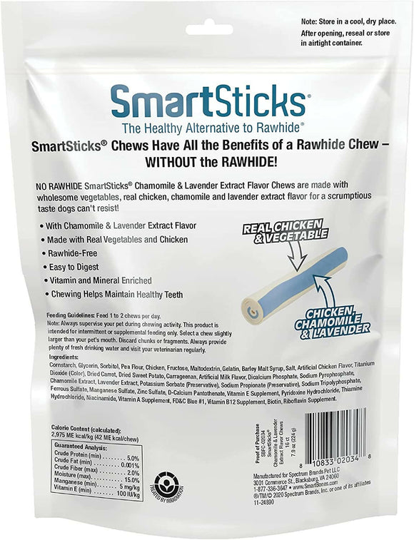 SmartBones Smart Sticks Calming Dog Chews (16 sticks)