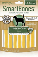 SmartBones Skin & Coat Care Chicken Chews Dog Treats (16 sticks)
