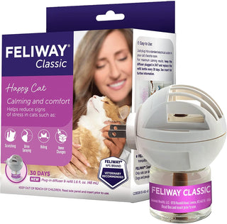 Buy the Feliway Classic diffuser at hardypaw for a calm cat. 