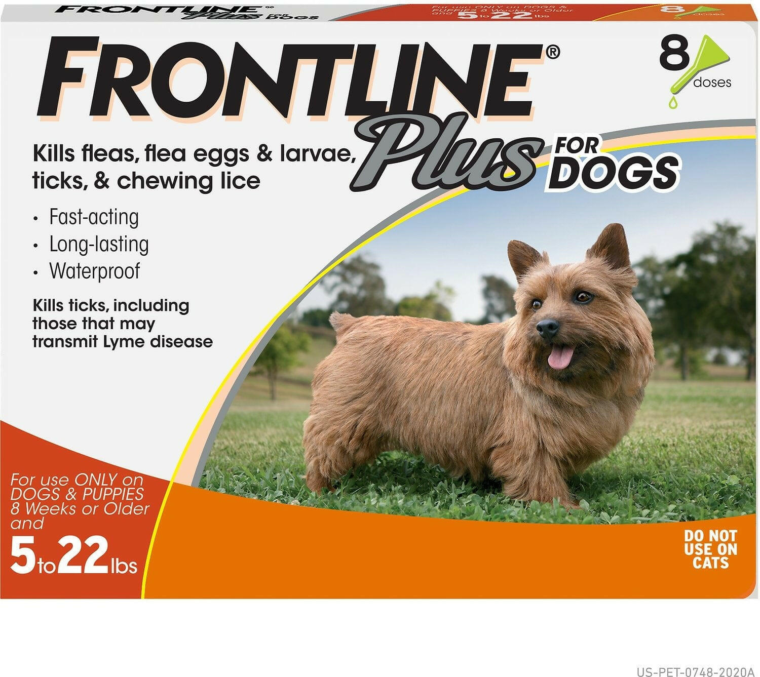 Frontline Plus for Small Dogs (5-22 lbs) Orange Box