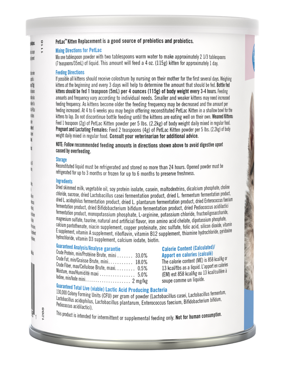 backside of kitten powder milk