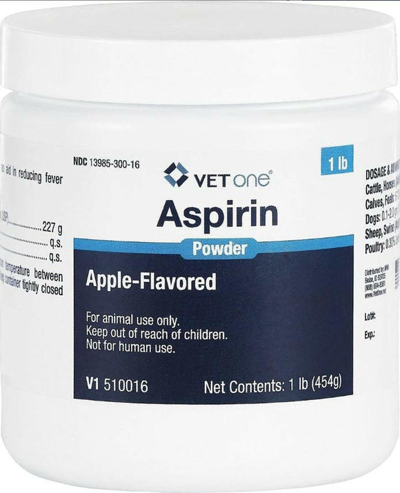Aspirin Medication for Pain for Dogs & Horses, Apple-Flavored (1 lb) (Manufacturer may vary)