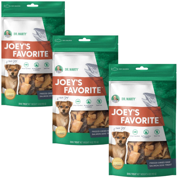 Dr. Marty, Joey’s Favorite Freeze Dried Salmon Treats (4 oz) (3-Pack)