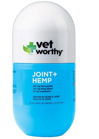 Vet Worthy Joint+ Hemp Chews for Dogs (30 ct)