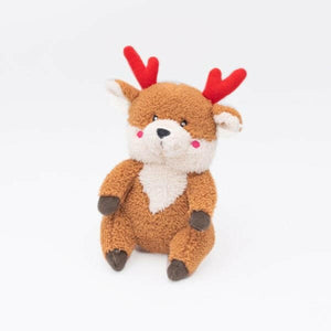 ZippyPaws Holiday Cheeky Chumz Dog Toy - Reindeer - Dog Toy 1