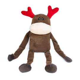 ZippyPaws Holiday Crinkle Dog Toy, Reindeer