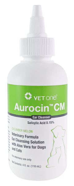Aurocin CM Ear Cleanser Cucumber Melon Scent  4oz