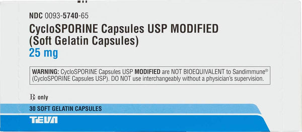 Cyclosporine modified 25mg (30 capsules)