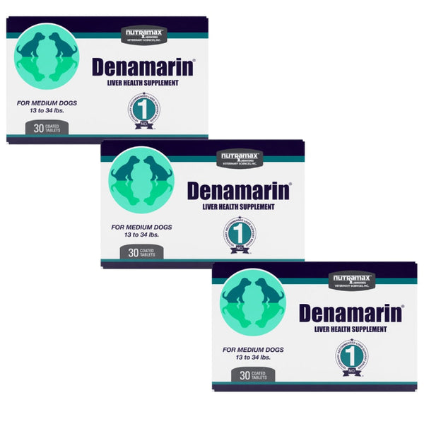 Nutramax Denamarin Liver Health Supplement for Medium Dogs - With S-Adenosylmethionine (SAMe) and Silybin, Tablets