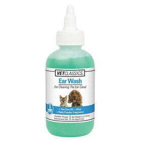 Vet Classics Ear Wash with Tea Tree Oil for Dogs & Cats (4 oz)