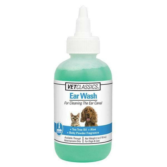 Vet Classics Ear Wash with Tea Tree Oil for Dogs & Cats (4 oz)