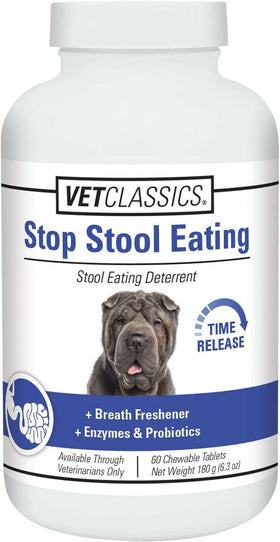 Vet Classics Stop Stool Eating for Dogs (60 Chew Tabs)