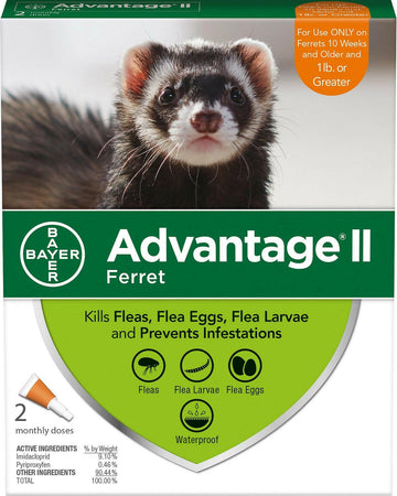 Advantage II Flea Treatment for Ferrets (2 Doses, 2 mos. supply)
