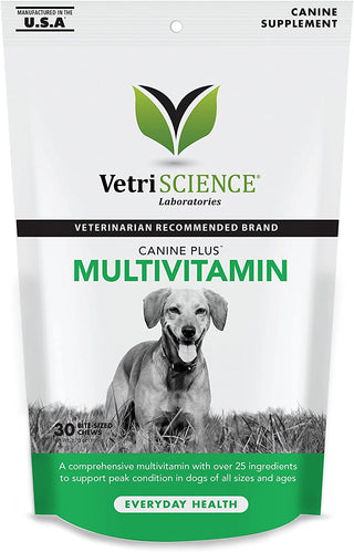 VetriScience Canine Plus Soft Chews Multivitamin for Dogs (30 chews)