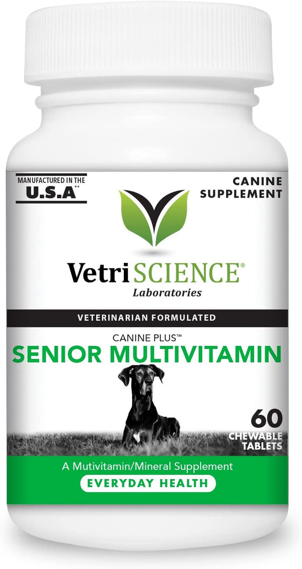 VetriScience Canine Plus Chewable Tablet Multivitamin for Senior Dogs (60 tabs)