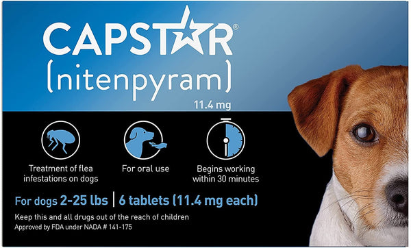 Capstar Flea Oral Treatment for Dogs 2-25 lbs (6 Doses)