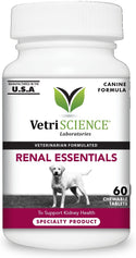 VetriScience Renal Essentials Kidney Supplement for Dogs (60 chew tabs)
