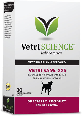 VetriScience Vetri SAMe 225 Liver Supplement for Dogs (30 tabs)