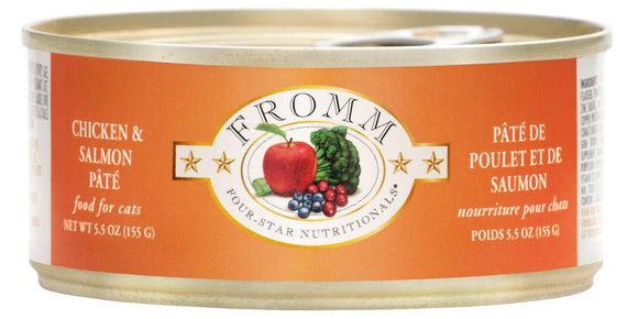 Fromm Four Star Cat Chicken/Salmon Pate 5 oz (Case of 12) - Wet Cat Food 1