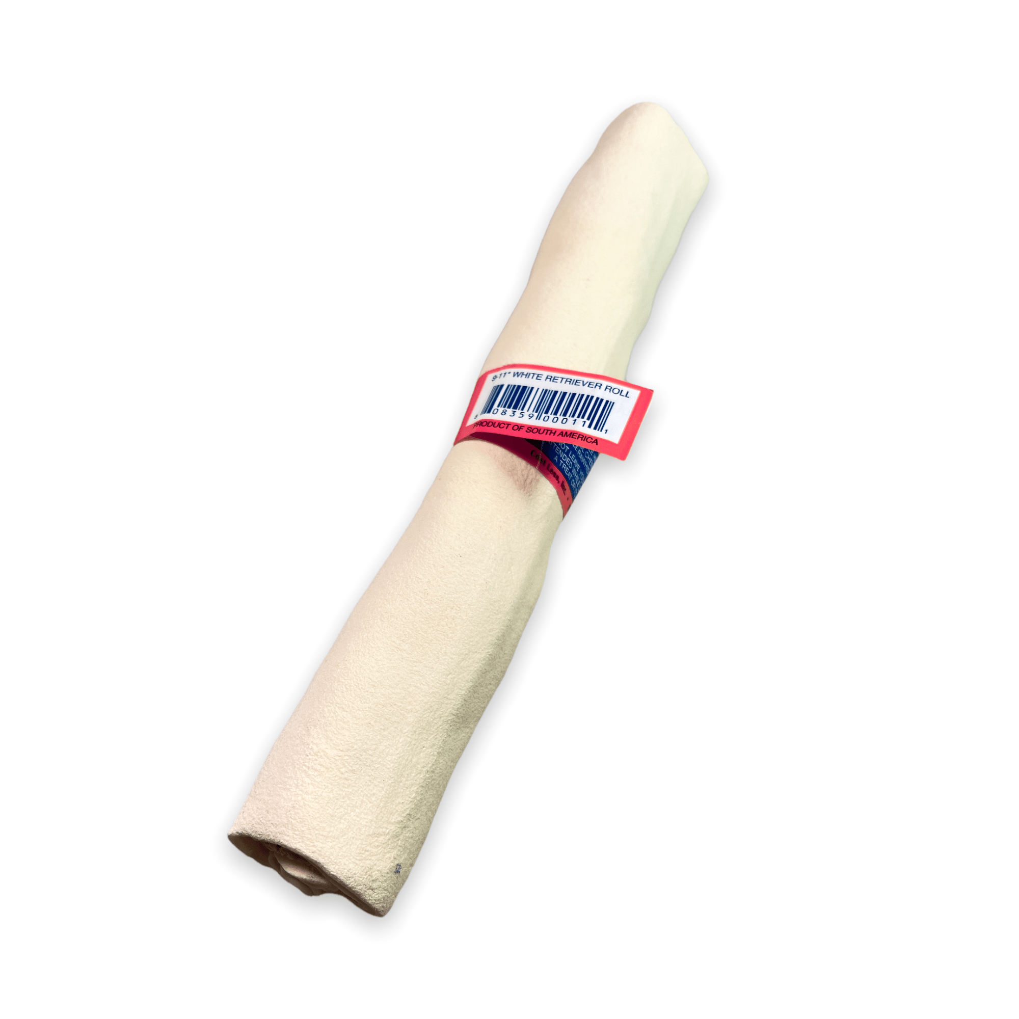 White Rawhide Retriever Roll - 9-11"