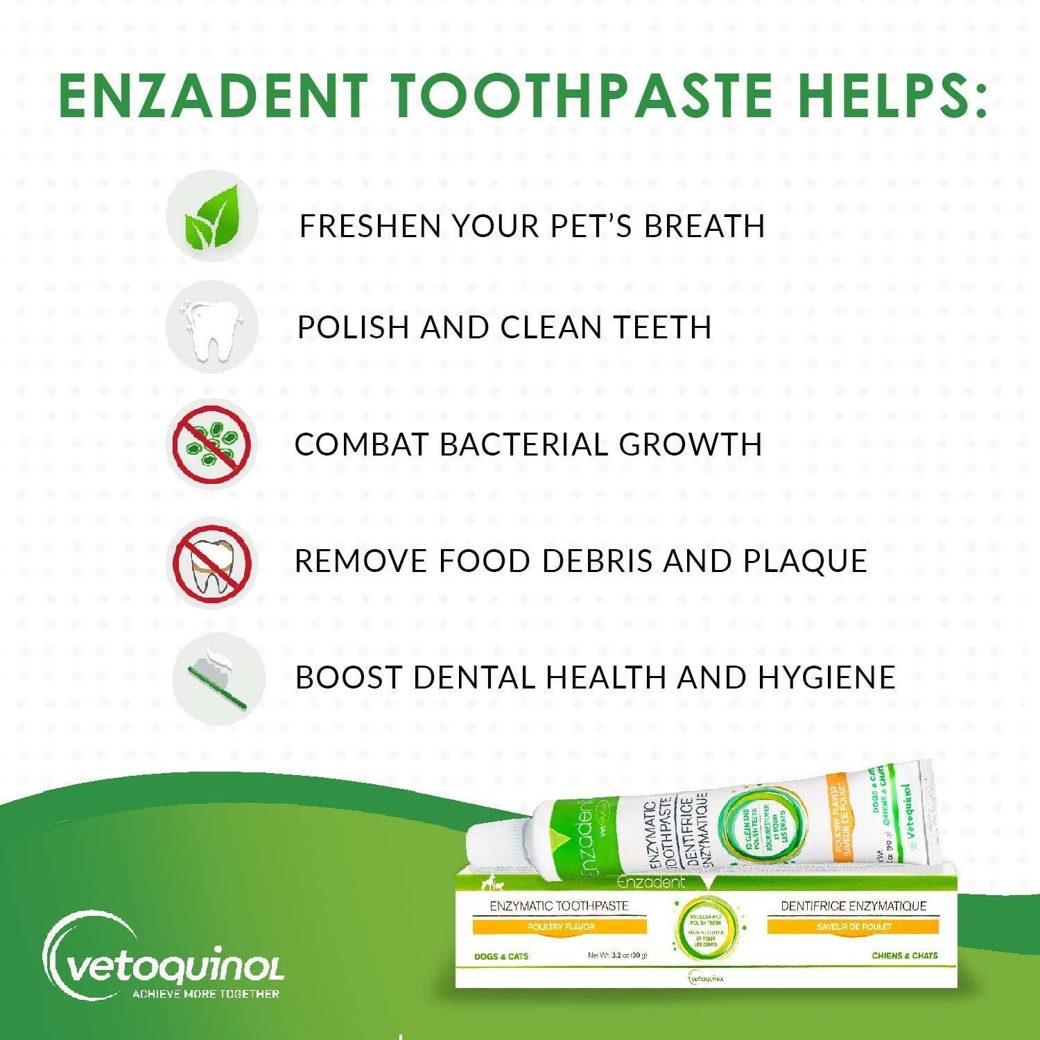 Enzadent Enzymatic Poultry-Flavored Toothpaste for Dogs & Cats (90g tube)