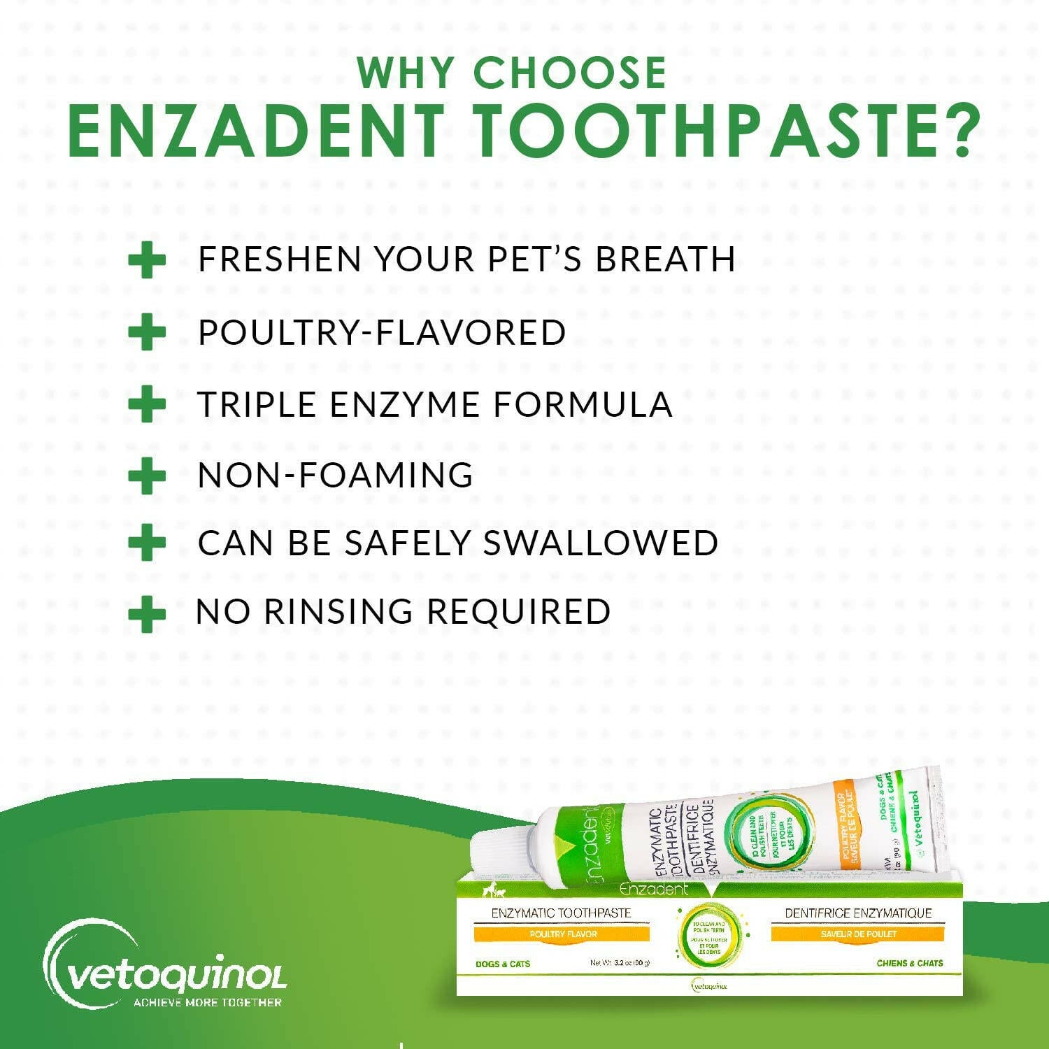 Enzadent Enzymatic Poultry-Flavored Toothpaste for Dogs & Cats (90g tube)