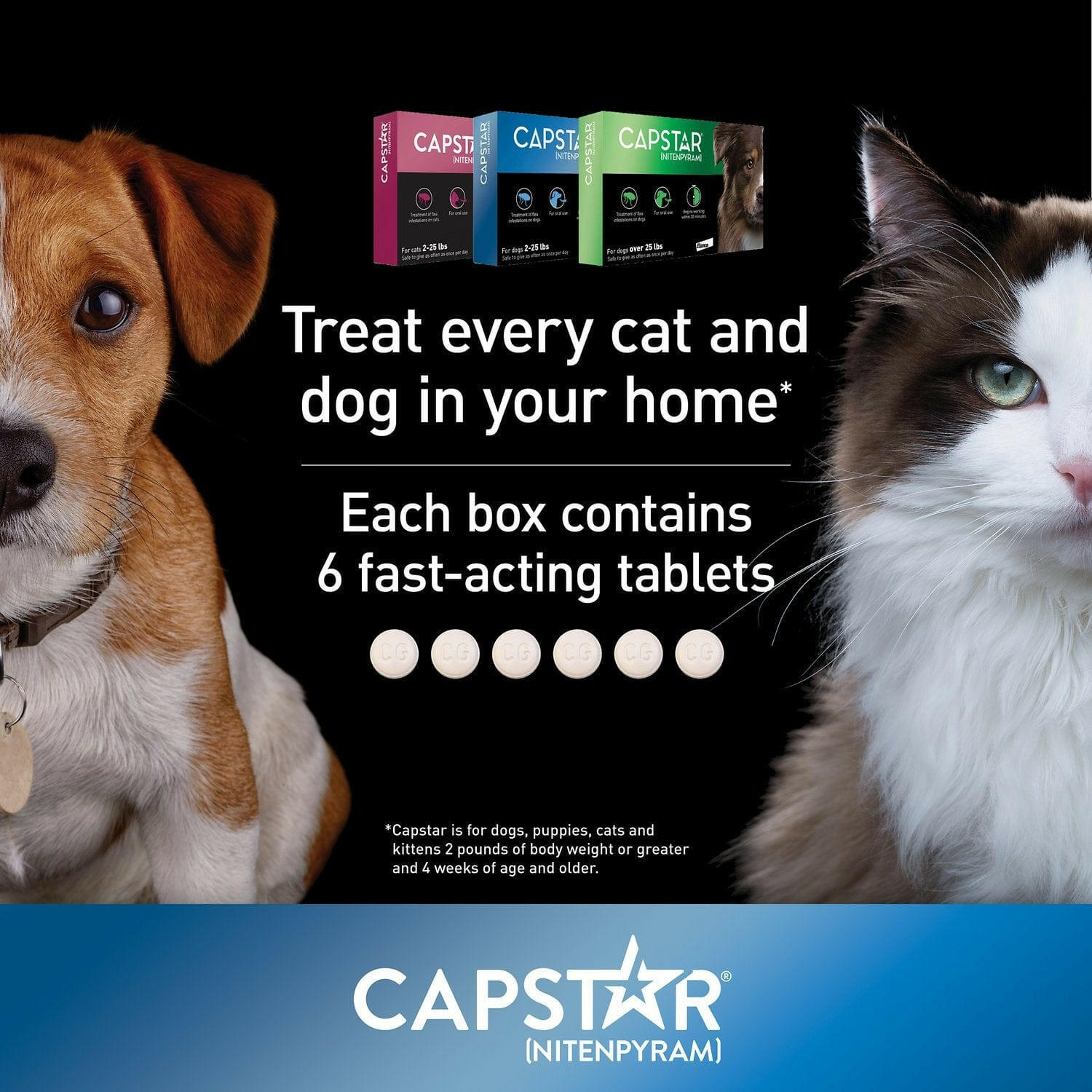 Capstar( Nitenpyram) Oral Flea Treatment for Dogs