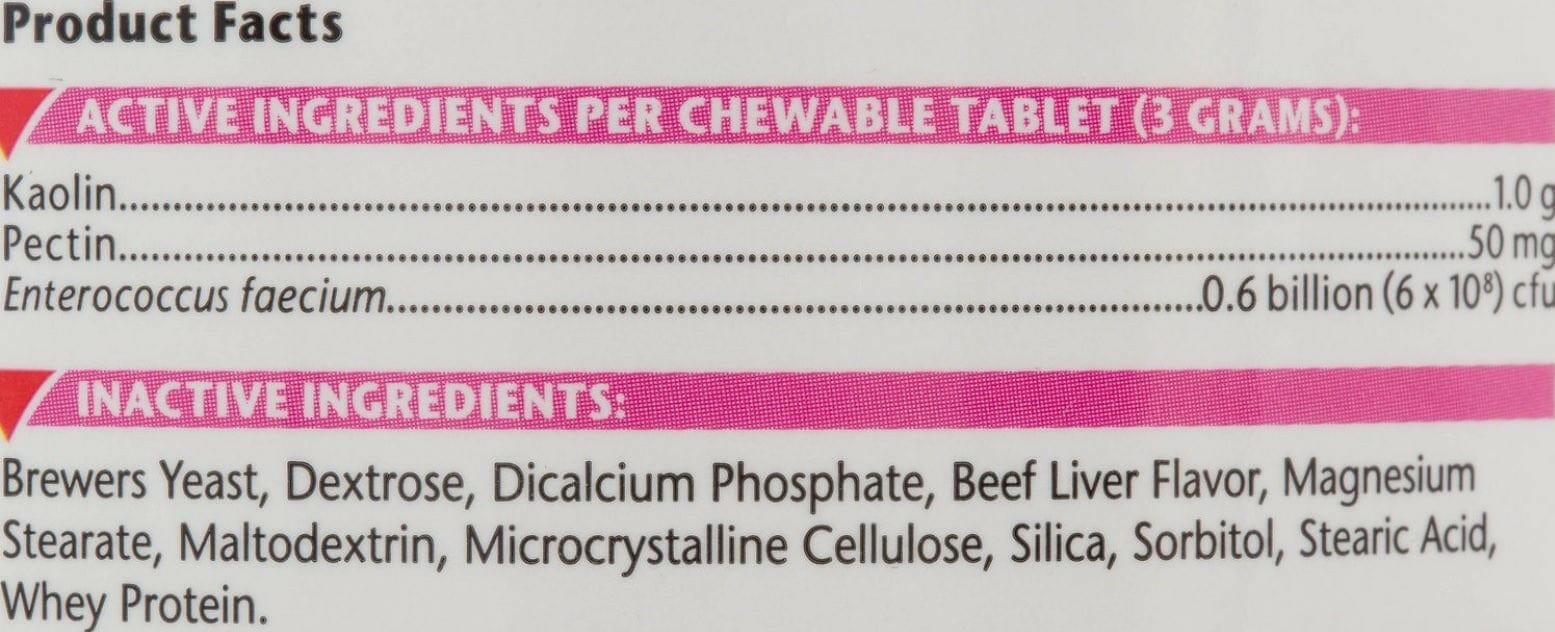 Pro-Pectalin Anti-Diarrheal Tablets for Dogs & Cats (250 tablets)