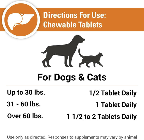 Vet Classics Liver Support for Dogs & Cats (60 Chewable Tablets)