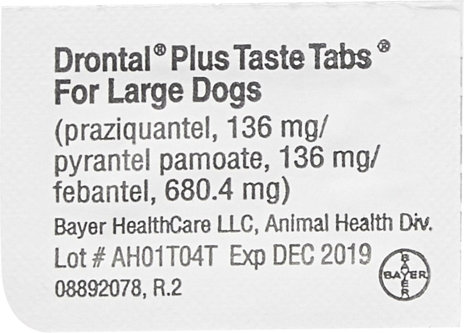 Drontal Plus for Large Dogs 14+ lbs (30 taste tabs)