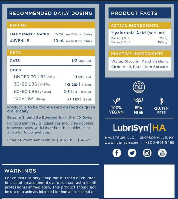 LubriSyn HA Pet & Equine Joint Formula