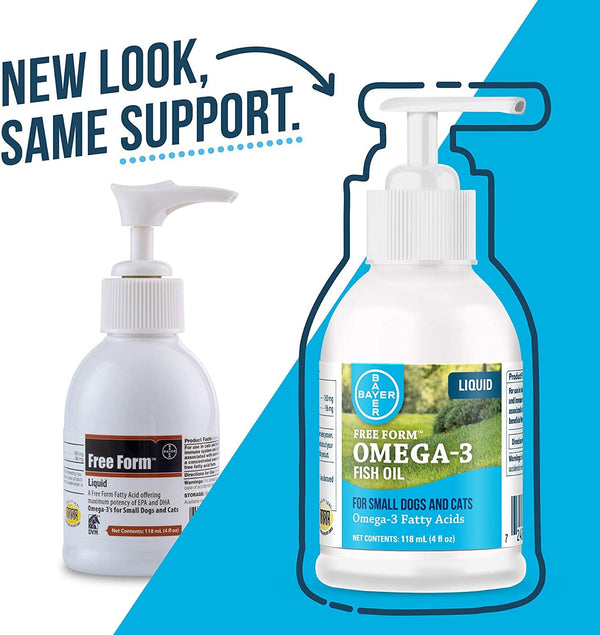 Free Form Omega-3 Liquid for Dogs and Cats (4 oz)