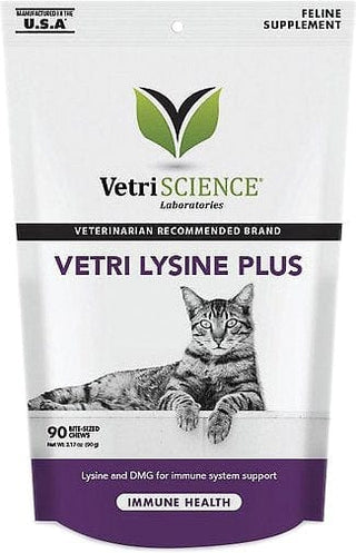VetriScience Vetri-Lysine Plus Immune Support for Cats (90 soft chews)