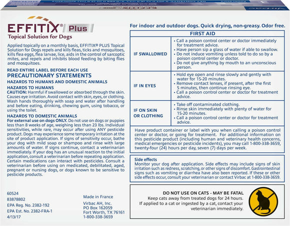 Effitix Plus for Medium Dogs 23-44.9 lbs (3 doses)